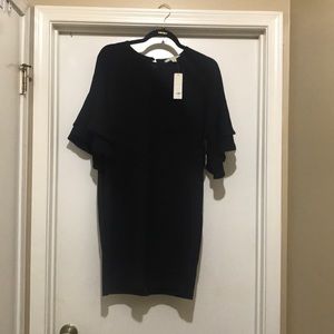 Francesca's black ruffle sleeve dress